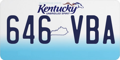 KY license plate 646VBA