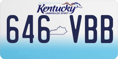 KY license plate 646VBB