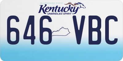 KY license plate 646VBC