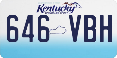 KY license plate 646VBH