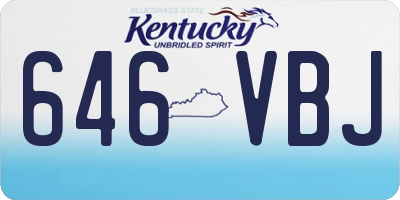 KY license plate 646VBJ