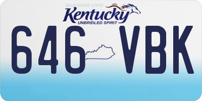 KY license plate 646VBK