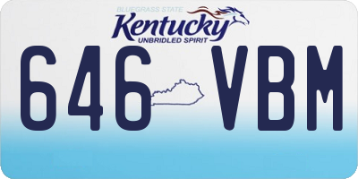 KY license plate 646VBM