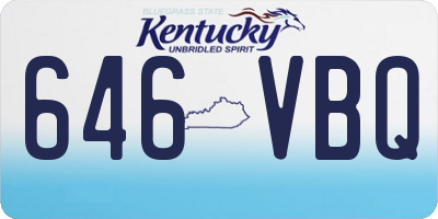 KY license plate 646VBQ
