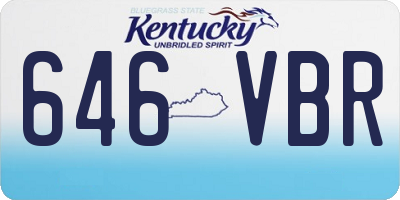 KY license plate 646VBR