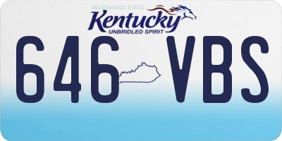 KY license plate 646VBS