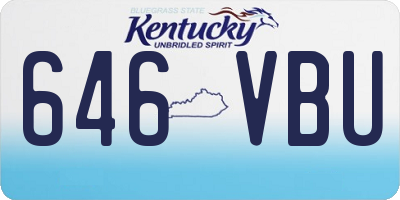 KY license plate 646VBU