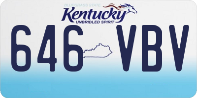 KY license plate 646VBV