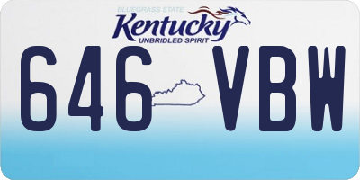 KY license plate 646VBW