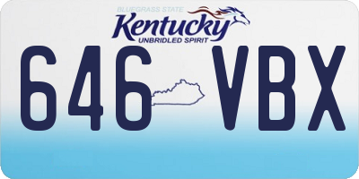 KY license plate 646VBX
