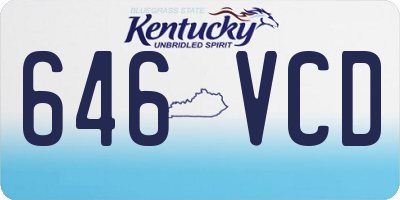 KY license plate 646VCD