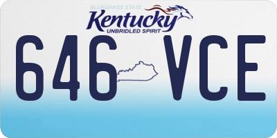 KY license plate 646VCE