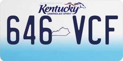 KY license plate 646VCF