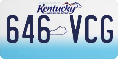 KY license plate 646VCG