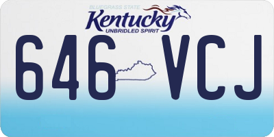 KY license plate 646VCJ