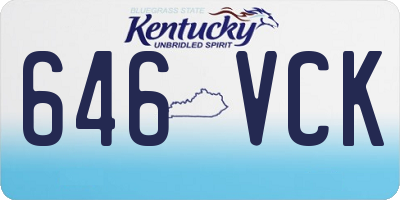 KY license plate 646VCK