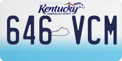KY license plate 646VCM