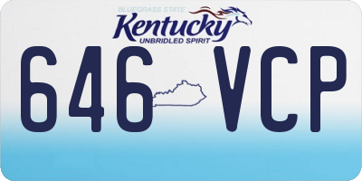 KY license plate 646VCP