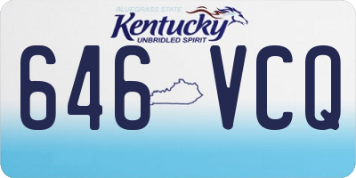 KY license plate 646VCQ
