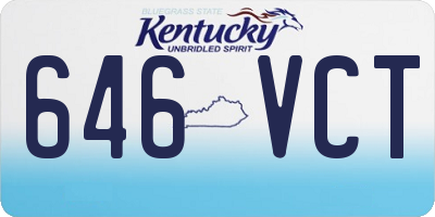KY license plate 646VCT