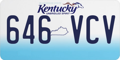 KY license plate 646VCV