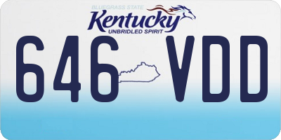 KY license plate 646VDD