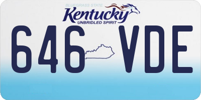 KY license plate 646VDE