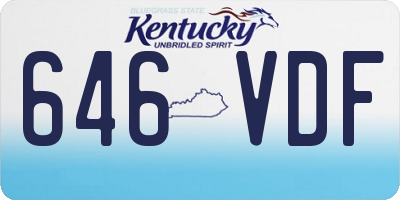 KY license plate 646VDF