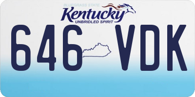 KY license plate 646VDK