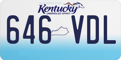 KY license plate 646VDL
