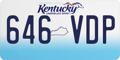 KY license plate 646VDP