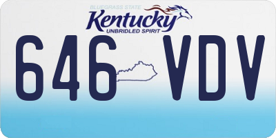 KY license plate 646VDV