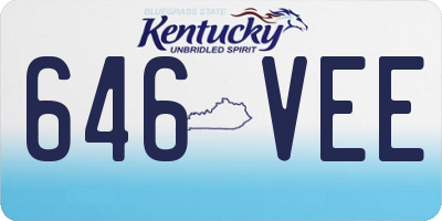 KY license plate 646VEE