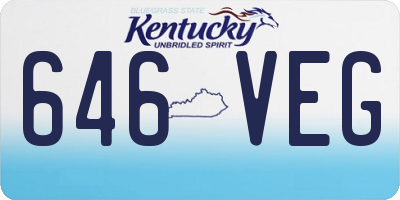 KY license plate 646VEG