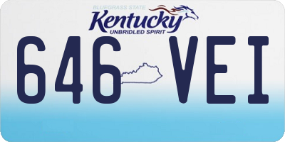 KY license plate 646VEI