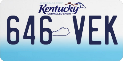 KY license plate 646VEK