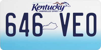 KY license plate 646VEO
