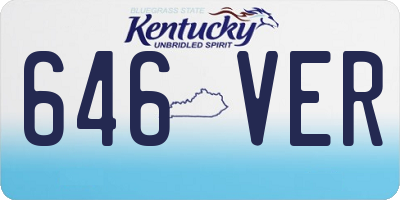 KY license plate 646VER