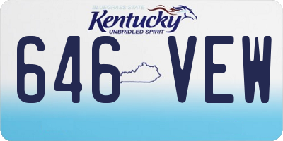 KY license plate 646VEW