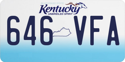 KY license plate 646VFA