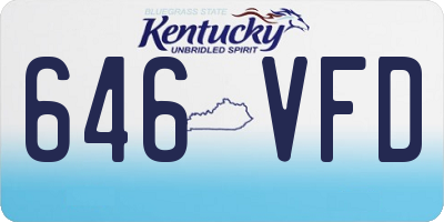 KY license plate 646VFD