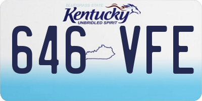 KY license plate 646VFE