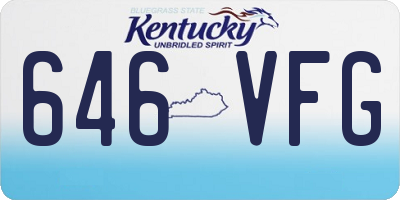 KY license plate 646VFG