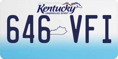 KY license plate 646VFI