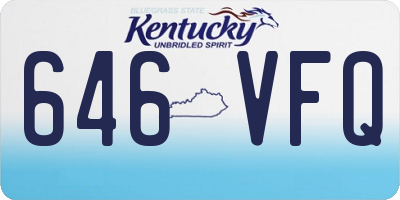 KY license plate 646VFQ