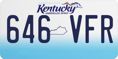 KY license plate 646VFR