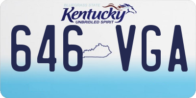 KY license plate 646VGA
