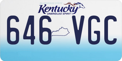 KY license plate 646VGC
