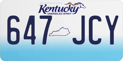 KY license plate 647JCY