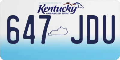 KY license plate 647JDU